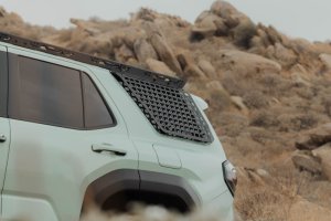 Toyota 4Runner Exterior Window Molle - Driver Side - DV8 Offroad - For DV8 Roof Rack - Black Powder Coated - `25-`26
